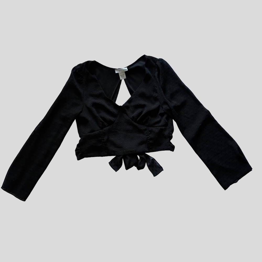 BLACK | KIRIOUS LOS ANGELES | SIZE: M | CROPPED | TIE BACK | EXCELLENT CONDITION
